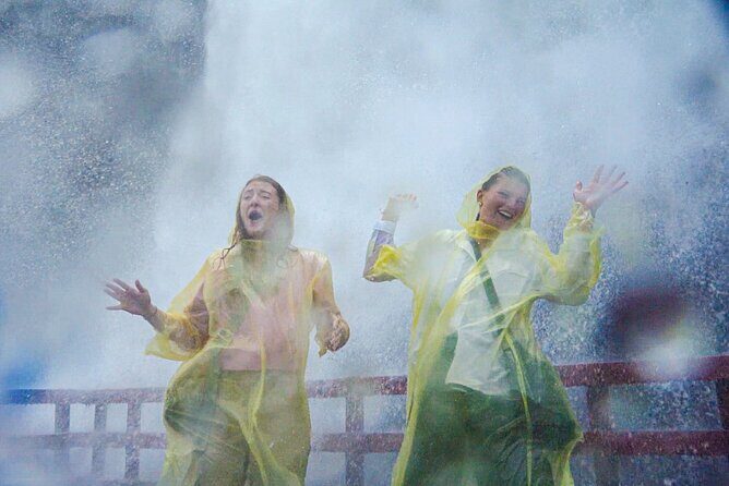 Best of Niagara Falls USA: Cave of the Winds & Maid of the Mist - Cave of the Winds: elevator down, poncho on, and walkways up close