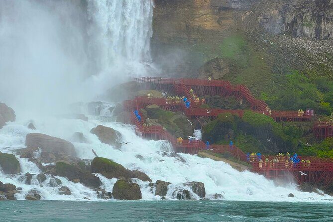 Maid of the Mist Boat and Cave of the Winds with Hotel pickup USA - Cave of the Winds Boardwalk: Base-of-Falls Power Up Close