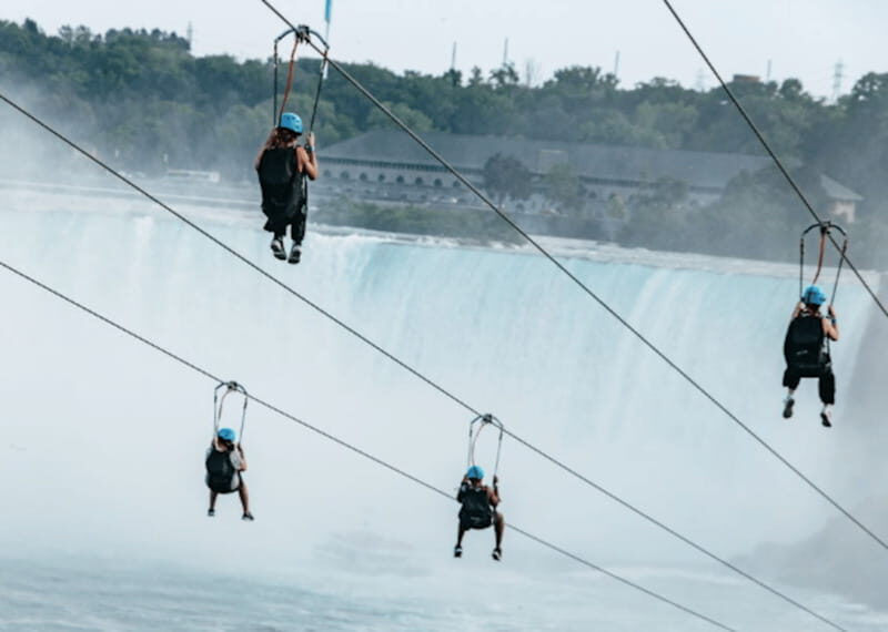 Niagara Falls, Canada: Early Bird Zip Line to The Falls - Landing at the Falls Observation Deck: Best Photos, Best Timing