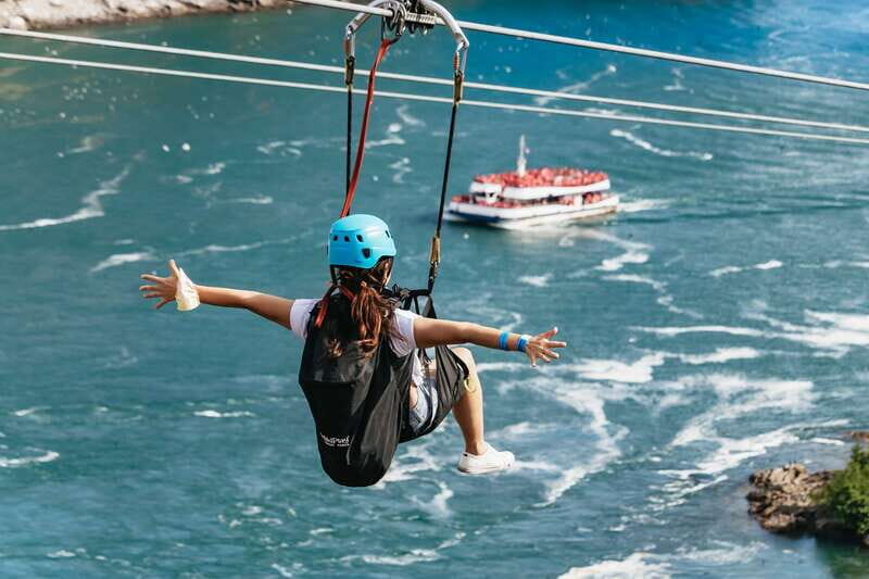 Niagara Falls, Canada: Zipline to The Falls - Clifton Hill Check-In: Waiver, Helmet, and the Launch Flow