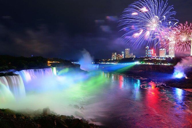 Niagara Falls Evening Tour with Boat, Journey, Dinner & Fireworks - The evening schedule: daylight falls now, night lights later