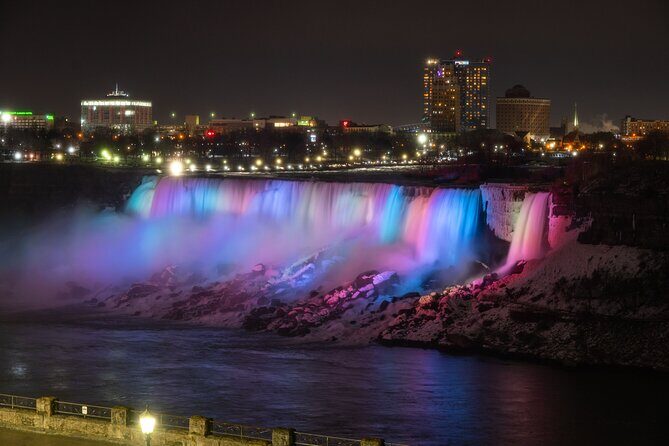 Niagara Falls Evening Tour with Boat, Journey, Dinner & Fireworks - Journey Behind the Falls: tunnels and the Horseshoe Falls up close