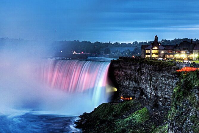 Niagara Falls Nightlight Experience with Fireworks (USA Side) - Niagara at night on the US side: what changes when the lights come on